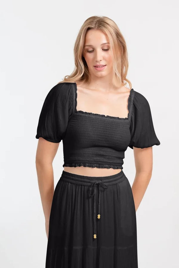 Koy Resort Miami Smocked Crop Top